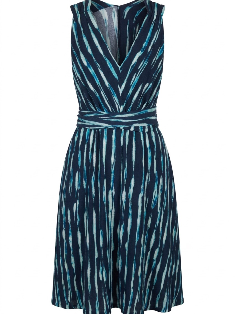Preowned DKNY Blue and Black Maxi Dress Size 12 - Picture 2 of 8